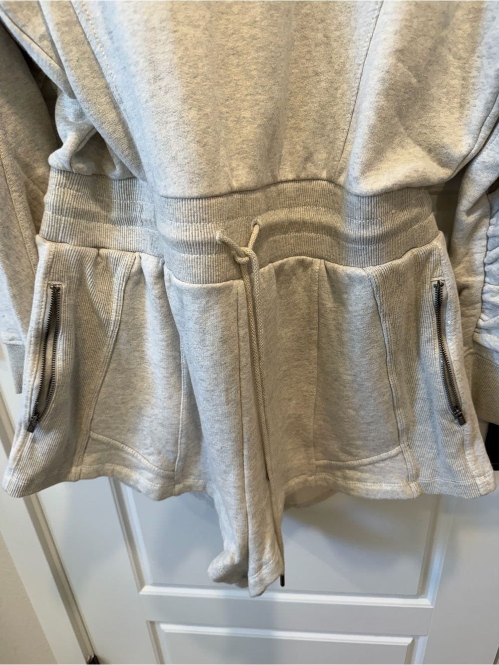 FP Movement by Free People Light Gray V-Neck Romper - Picture 5 of 7